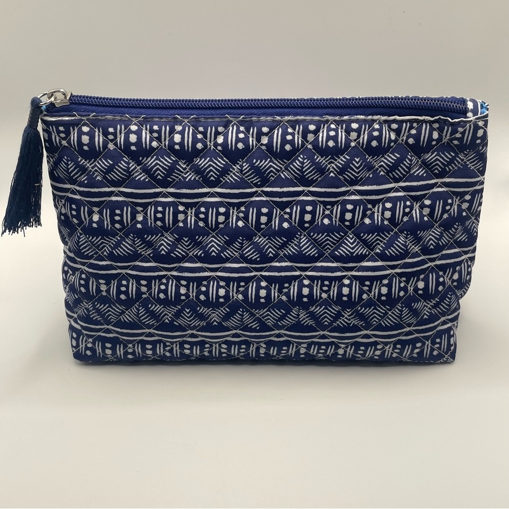 Modella Navy Blue Patterned Women's Cosmetics Bag